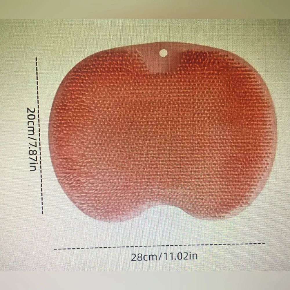 Shower back and Foot Scrub mat with non slip suction cup pink.